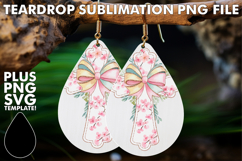 Unique Teardrop Earrings Gift Ideas, Flower Cross Product Image 1