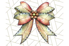 Fall Bow Clipart, Autumn Hair Bows PNG, Fall Ribbon Png Product Image 3