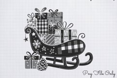 Black White Plaid Christmas PNG Product Image 1