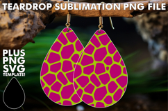 Joyful Teardrop Earrings Designs PNG, Funky Pattern Product Image 1