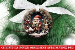 Christmas Round Ornament PNG | Santa | Sublimation | PNG Product Image 1
