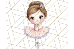 Ballerina Clipart PNG, Cute Ballet Girl Illustration Art Product Image 3