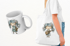 Whimsical Musician Girl Clipart Product Image 3