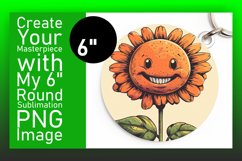 Radiant Retro Blossoms: Smiling Flowers Sublimation PNG Product Image 1