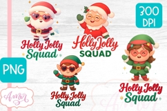 Holly Jolly Squad PNG, family matching designs for Christmas Product Image 3