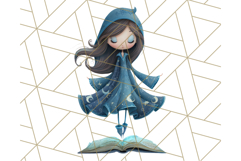 Whimsical Library Clipart with Cozy Readers and Books Product Image 3