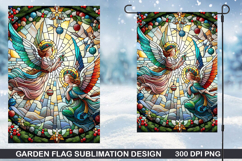 Garden Flag Sublimation| Christmas Garden Flag PNG Design Product Image 1