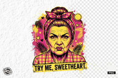 Funny Summer Grandma PNG Illustration Product Image 1