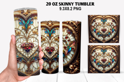 Flower Skinny Tumbler 20oz Wrap Design, Winter Tumbler Wrap Product Image 1