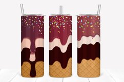 Choco Vanilla 20oz Skinny Tumbler Sublimation Product Image 1