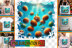 Radiant PNG TSHIRT Art, 3D Fruits Product Image 1