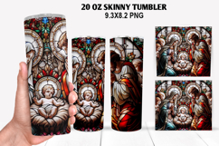 Jesus Skinny Tumbler 20oz Wrap Design, Christmas Tumbler Product Image 1