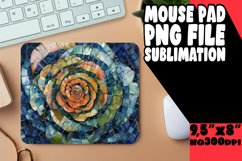 Sparkly Mosaic Flower Mouse Pad Design PNG Product Image 1