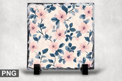 Pastel Flowers Square Sublimation Slate Design Product Image 1