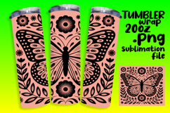 HIGH-QUALITY 20oz Tumbler PNG , Butterfly Product Image 1