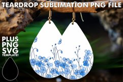 Sublimated Floral Earring Joy Product Image 1