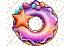 Halloween Donut Clipart PNG, Cute Spooky Doughnut Art Product Image 3