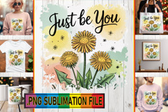Joyful TOTE BAG Sublimation PNG, Flowers Quote Product Image 1