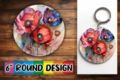 Golden 3D Floral Sublimation Tokens Product Image 1