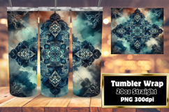 HIGH-QUALITY 20oz Tumbler PNG , Watercolor Patter Product Image 1