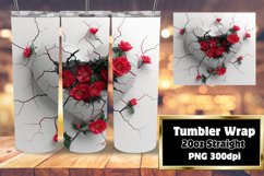 Chic Floral 3D Heart Tumbler Design Product Image 1