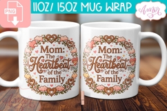 Mom Mug Wrap sublimation PNG, Mother's day mug Product Image 2