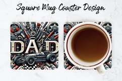 Dad Mug coaster | Coaster | Sublimation Design Product Image 1