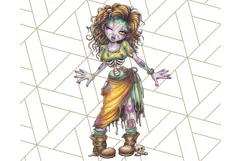 Bold Zombie Clipart PNG, Creepy Halloween Clip Art Product Image 3