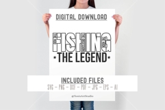 Fishing The The Rod The Hook The Legend SVG PNG DXF Design Product Image 2