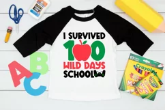 I Survived 100 Wild Days School SVG, School SVG Design Product Image 2
