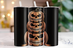 Halloween Pumpkin Tumbler Wrap | Sublimation | Tumblers Product Image 1