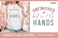 Christian Quote SVG - Faith Saying | In His Hands Product Image 1