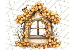 Fall Fairy House Clipart PNG, Autumn Homes and Decor Product Image 3