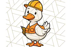 Goose Occupation Clipart PNG, Cute Job-Themed Graphics Product Image 3