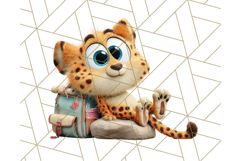 Cute Safari Animal Clipart with Jungle Accessories Png Product Image 3