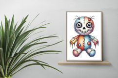 Skull Face Stitched Doll Halloween Voodoo PNG Cute Product Image 2