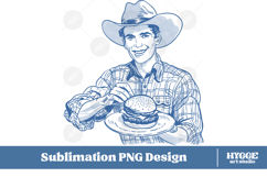 American Cowboy Patriotic 4th of July USA Horse PNG DTF Product Image 1