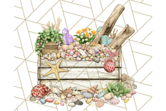 Coastal Cottagecore Summer Clipart PNG, Beachy Calm Vibes Product Image 3