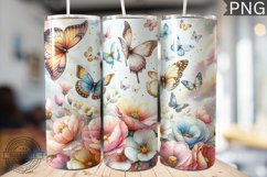 Butterflies Tumbler Sublimation - Tumbler PNG Design Product Image 1