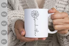 Grandmother Flower SVG Design/ Mother's Day SVG Cut Files Product Image 3