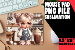 Luminous Desk Mat PNG Style, Girl Grumpy Product Image 1