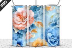 Flowers Tumbler Wrap | Sublimation Design | Tumbler PNG Product Image 1