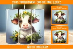 3D Highland Cow Tumbler Designs, Sublimation Wrap Product Image 1