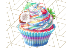 Bright Summer Cupcake PNG Clipart, Colorful Cupcakes Product Image 3