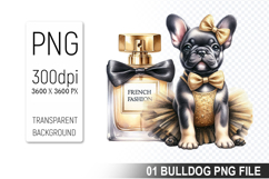 Cute French Bulldog Clipart PNG, Dog illustration Design Product Image 1