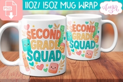 BUNDLE Cute Teacher mug Wraps PNG, cute school mugs template Product Image 11