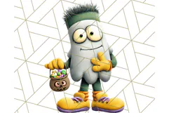 Monster Kids Clipart PNG, Cute Halloween Costume Art Product Image 3