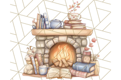 Bookish Animals PNG Clipart with Cozy Reading Elements Product Image 3