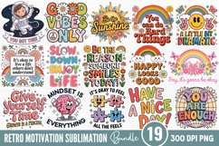 Retro Motivation Sublimation Bundle PNG Product Image 1