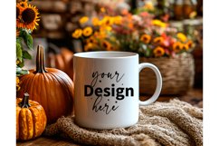 Thanksgiving 11oz white blank Coffee Mug Mockup Product Image 1